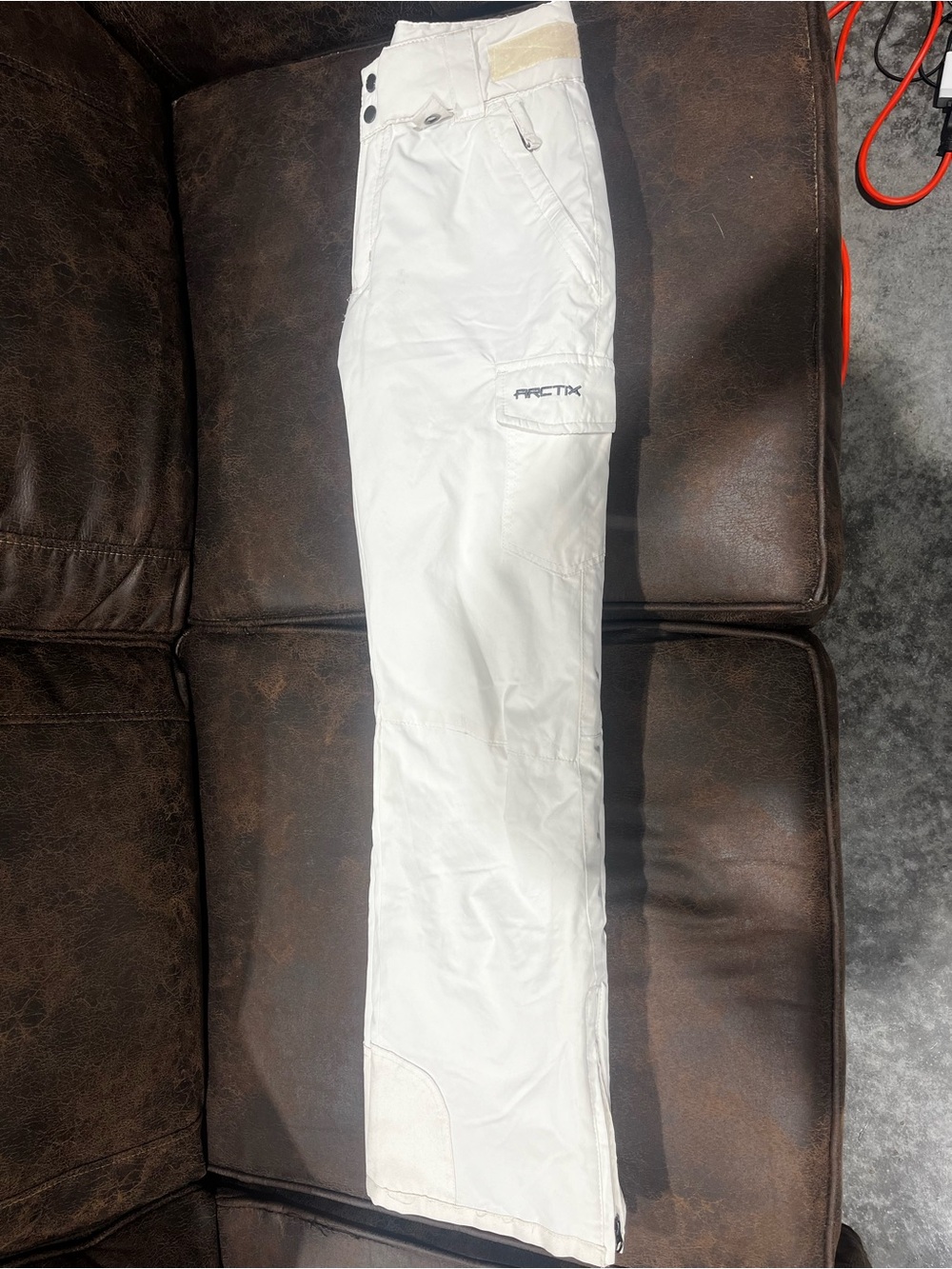 Arctix White Insulated Snow Pants with Side Pocket